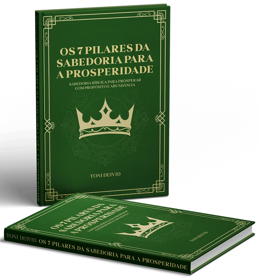 Capa verde e dourada do livro Os 7 Pilares da Sabedoria para a Prosperidade, de Toni Deivid